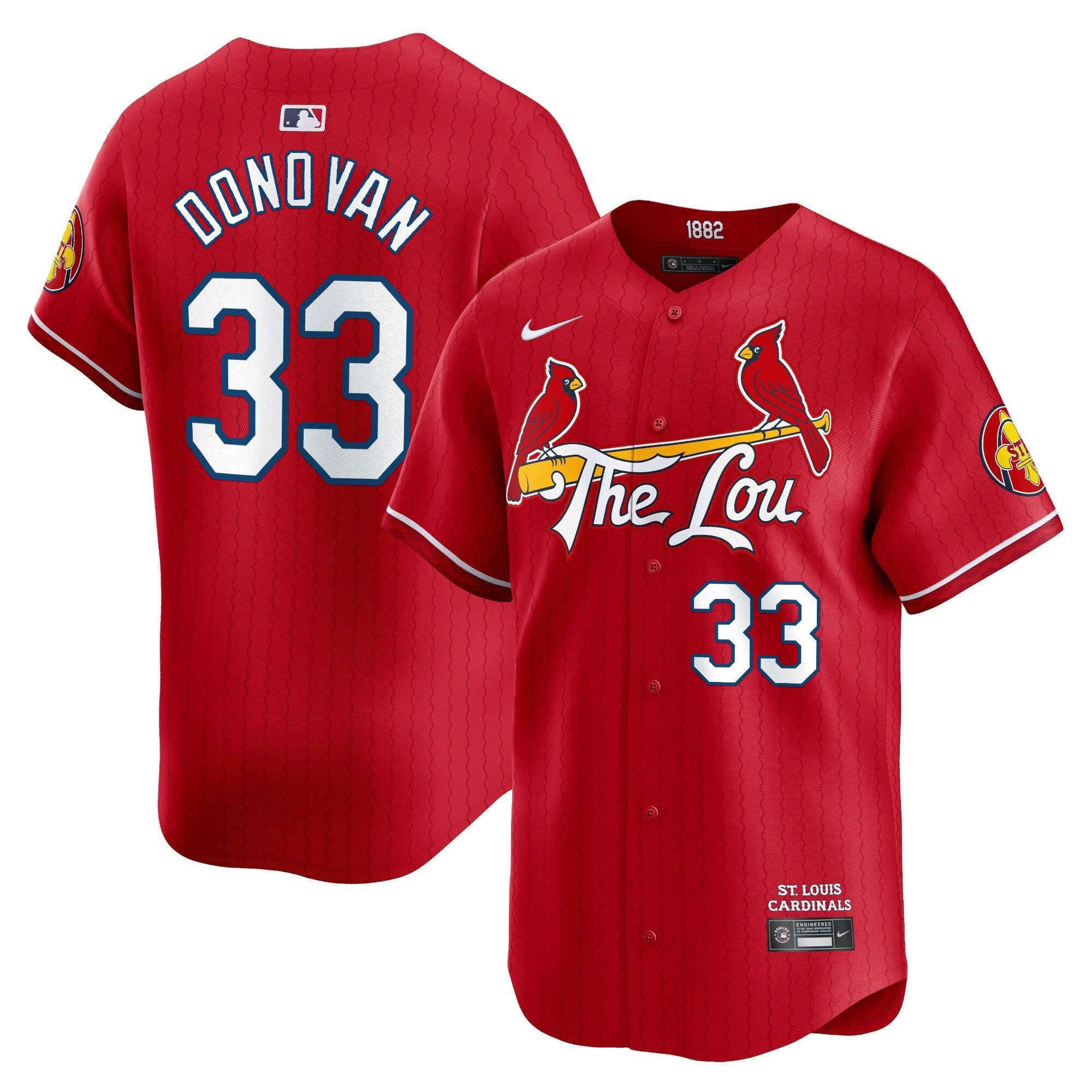 Men's St. Louis Cardinals 2024 City Connect Vapor Premier Limited Jersey - All Stitched - Red, Brendan Donovan