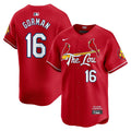 Men's St. Louis Cardinals 2024 City Connect Vapor Premier Limited Jersey - All Stitched - Red, Nolan Gorman
