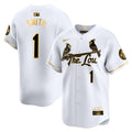 Men's St. Louis Cardinals 2024 City Connect Vapor Premier Limited Jersey - All Stitched - White Gold, Ozzie Smith