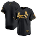 Men's St. Louis Cardinals 2024 City Connect Vapor Premier Limited Jersey - All Stitched - Black Gold, Team