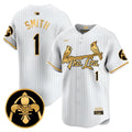 Men's St. Louis Cardinals 2024 City Connect Vapor Premier Limited Jersey V2 - All Stitched - White Gold, Ozzie Smith