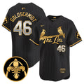 Men's St. Louis Cardinals 2024 City Connect Vapor Premier Limited Jersey V2 - All Stitched - Black Gold, Paul Goldschmidt