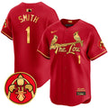 Men's St. Louis Cardinals 2024 City Connect Vapor Premier Limited Jersey V2 - All Stitched - Red Gold, Ozzie Smith