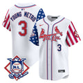Men's St. Louis Cardinals 2024 Fourth of July Vapor Premier Limited Jersey - All Stitched - White, Metro Boomin
