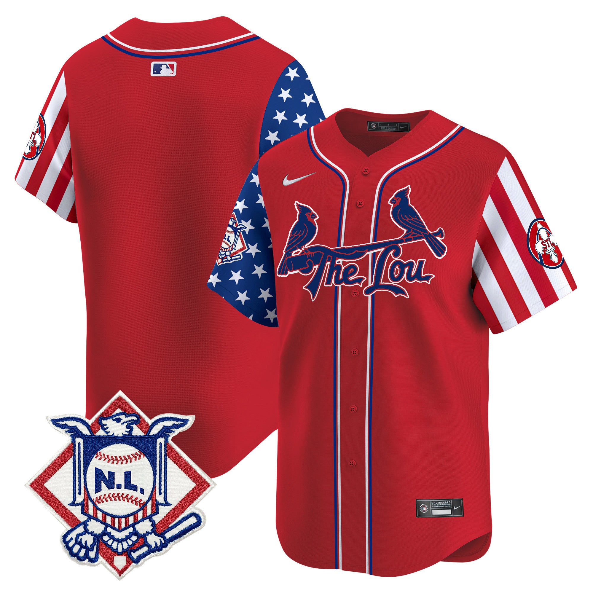 Men's St. Louis Cardinals 2024 Fourth of July Vapor Premier Limited Jersey - All Stitched - Red, Team