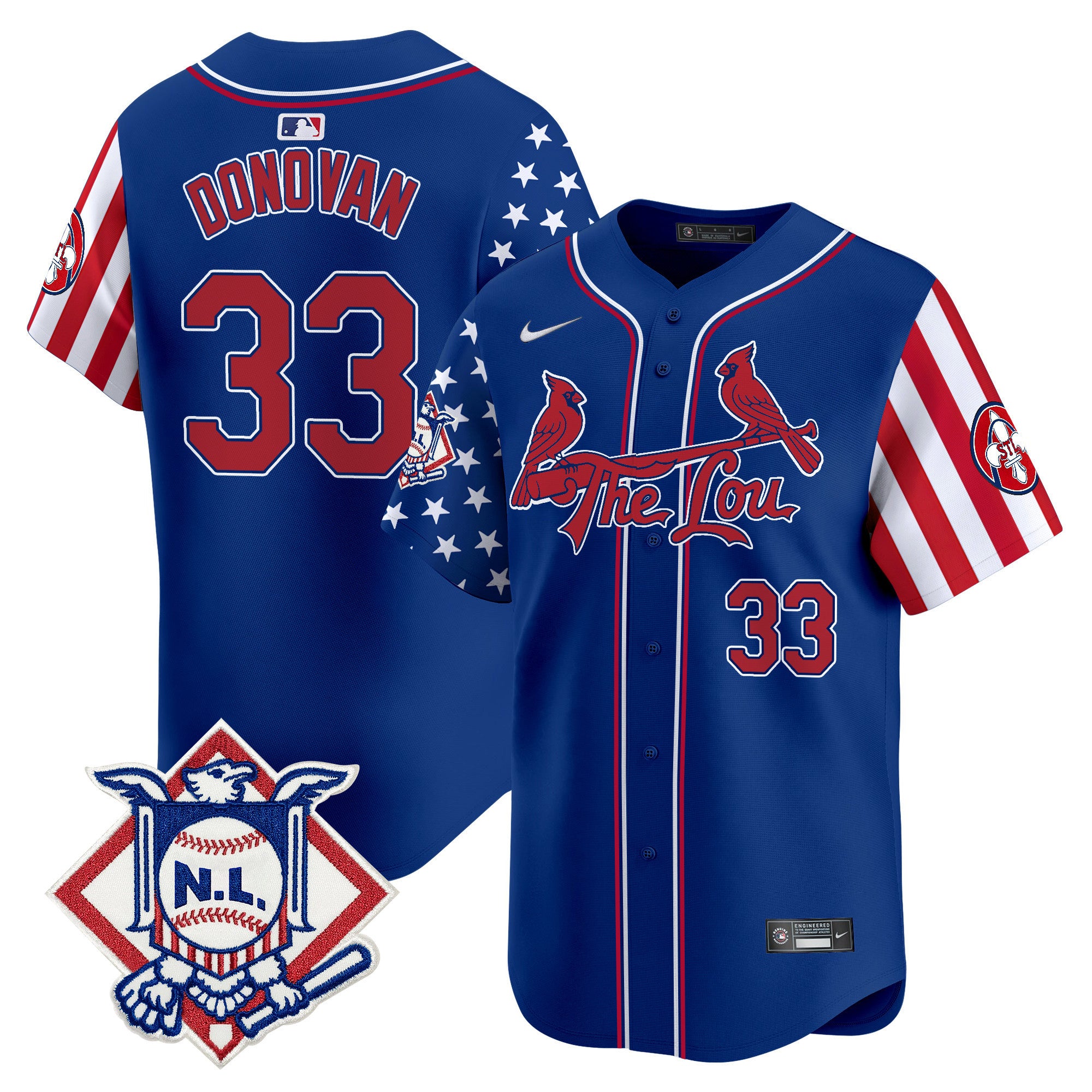 Men's St. Louis Cardinals 2024 Fourth of July Vapor Premier Limited Jersey - All Stitched - Royal, Brendan Donovan