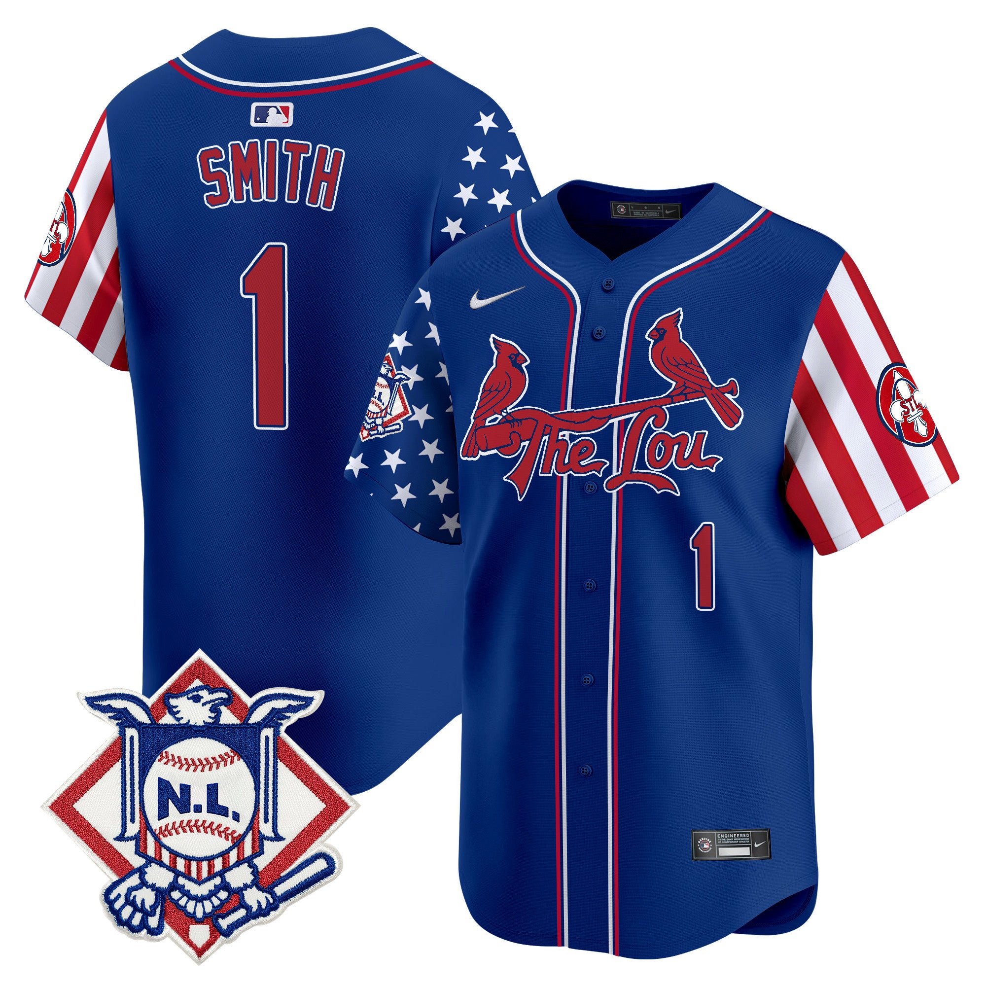 Men's St. Louis Cardinals 2024 Fourth of July Vapor Premier Limited Jersey - All Stitched - Royal, Ozzie Smith