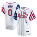 Men's St. Louis Cardinals 2024 Independence Day Vapor Premier Limited Jersey - All Stitched - White, Masyn Winn