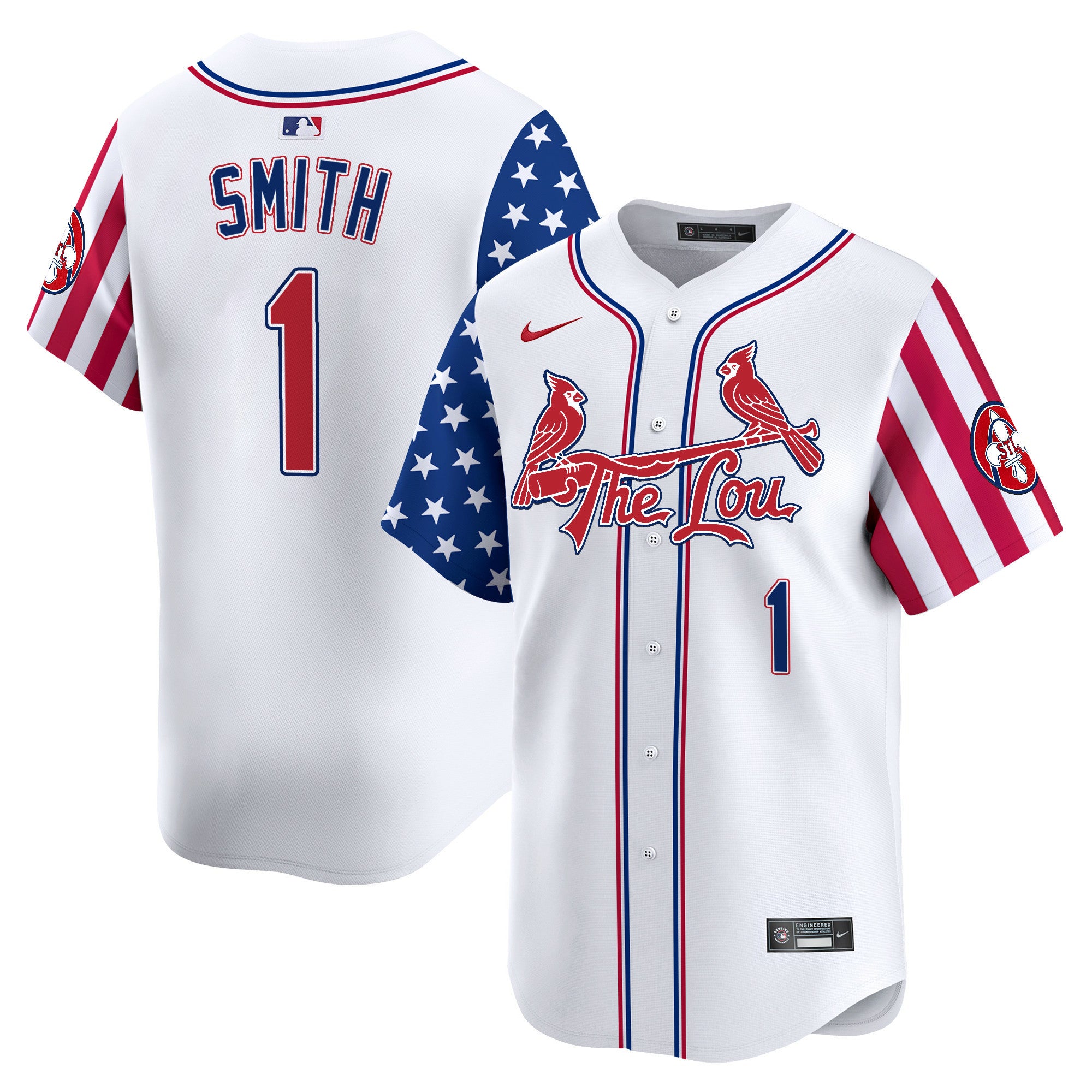 Men's St. Louis Cardinals 2024 Independence Day Vapor Premier Limited Jersey - All Stitched - White, Ozzie Smith