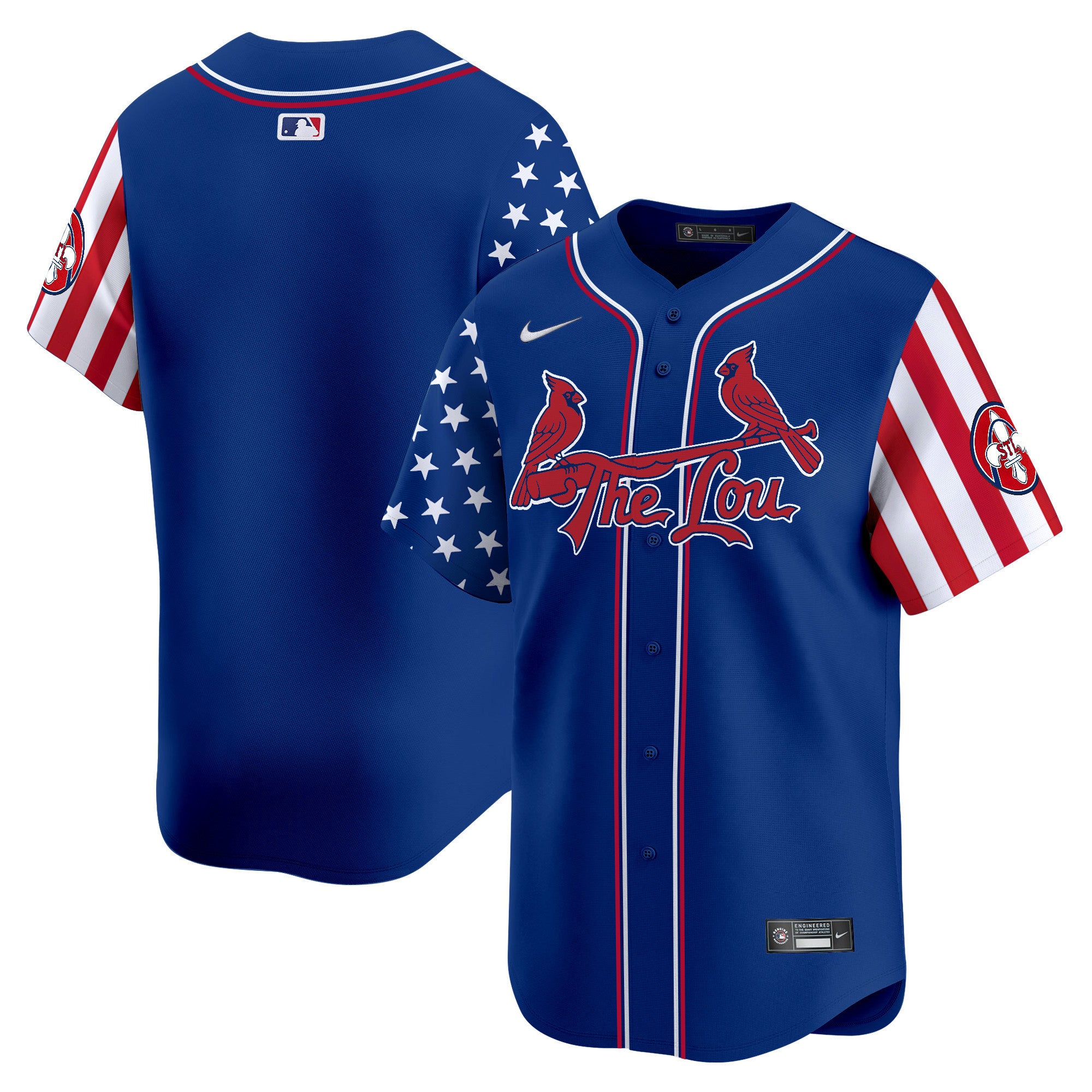 Men's St. Louis Cardinals 2024 Independence Day Vapor Premier Limited Jersey - All Stitched - Royal, Team
