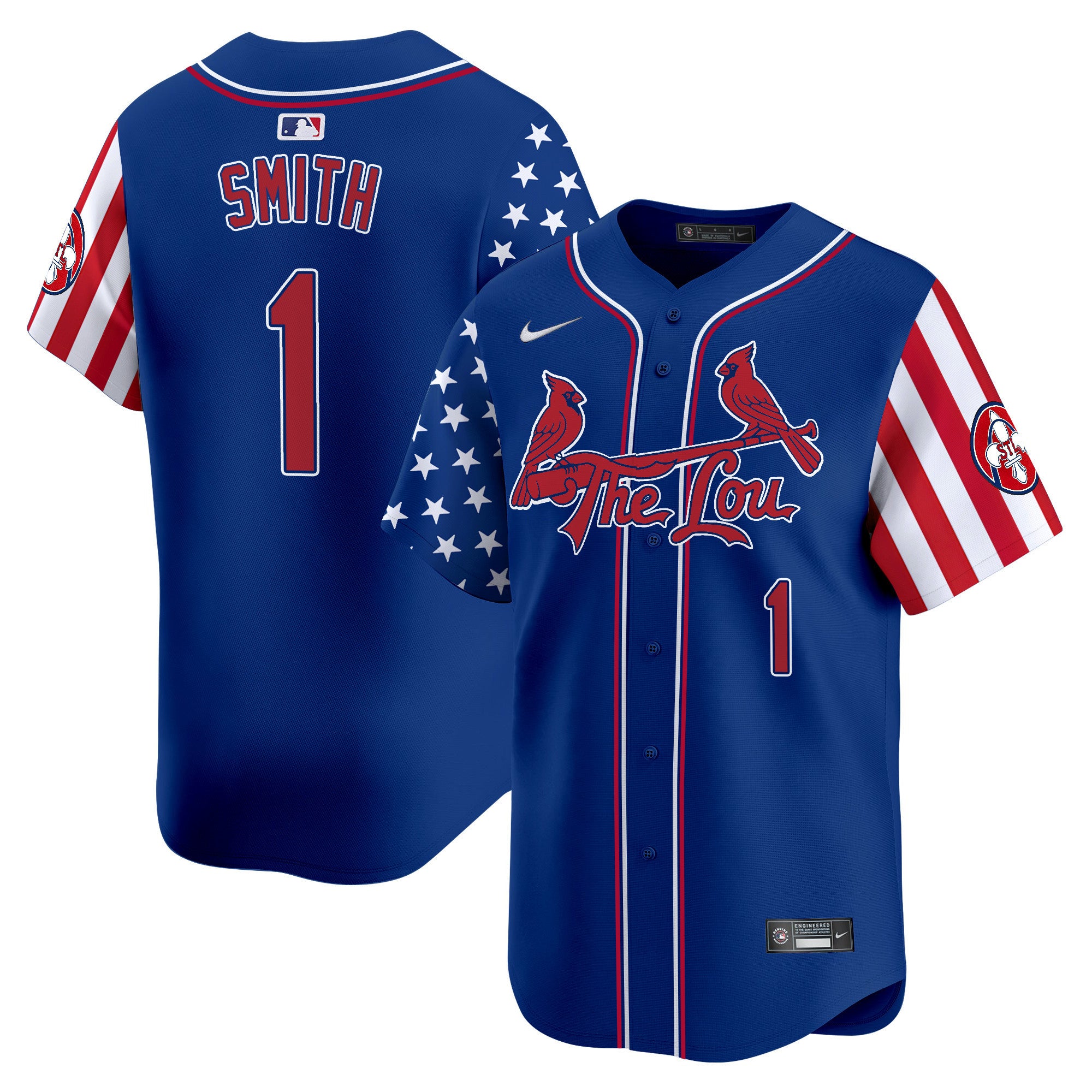 Men's St. Louis Cardinals 2024 Independence Day Vapor Premier Limited Jersey - All Stitched - Royal, Ozzie Smith