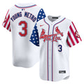 Men's St. Louis Cardinals 2024 Independence Day Vapor Premier Limited Jersey - All Stitched - White, Metro Boomin