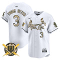 Men's St. Louis Cardinals Armed Forces Day Vapor Premier Limited Jersey - All Stitched - White, Metro Boomin