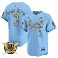 Men's St. Louis Cardinals Armed Forces Day Vapor Premier Limited Jersey - All Stitched - Light Blue, Metro Boomin