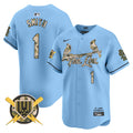 Men's St. Louis Cardinals Armed Forces Day Vapor Premier Limited Jersey - All Stitched - Light Blue, Ozzie Smith