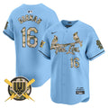 Men's St. Louis Cardinals Armed Forces Day Vapor Premier Limited Jersey - All Stitched - Light Blue, Nolan Gorman