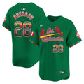 Men's St. Louis Cardinals Fiesta Cardenales Vapor Premier Limited Jersey - All Stitched - Green, Nolan Arenado