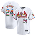 Men's St. Louis Cardinals Fiesta Cardenales Vapor Premier Limited Jersey - All Stitched - White, Whitey Herzog