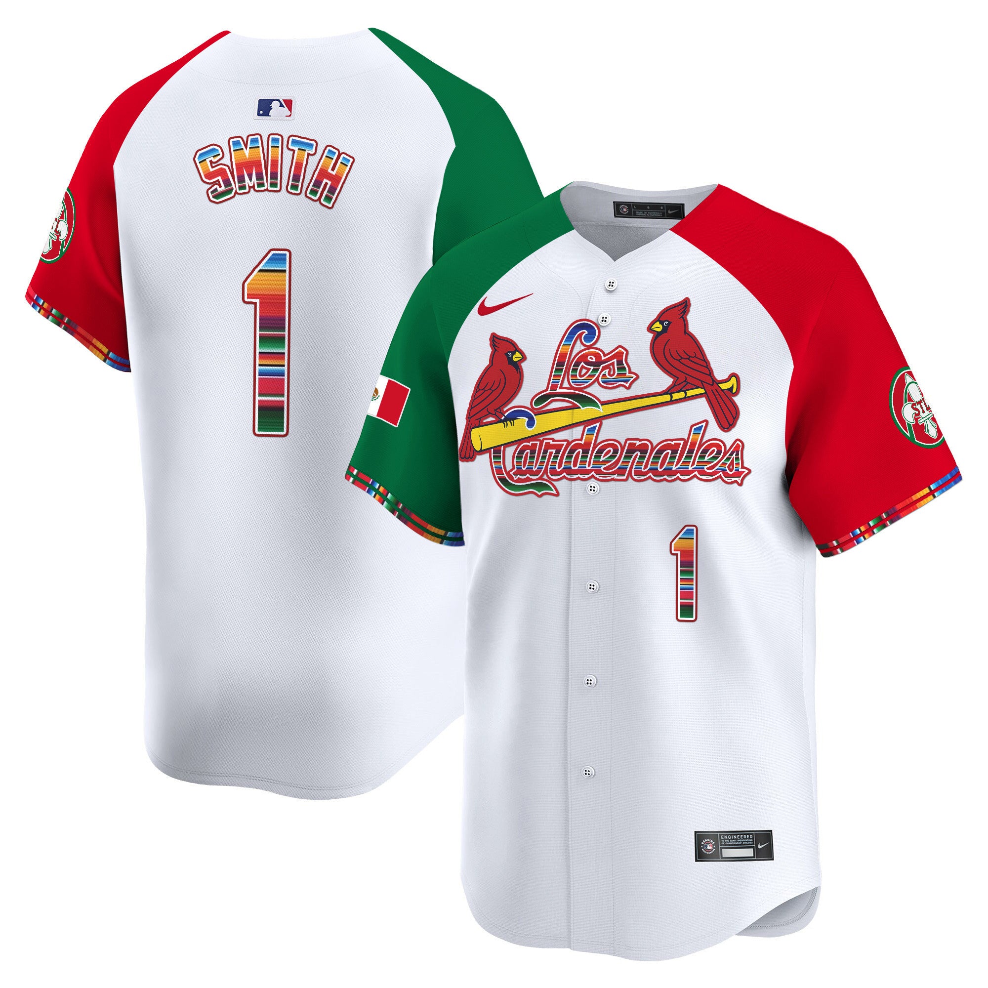 Men's St. Louis Cardinals Fiesta Cardenales Vapor Premier Limited Jersey - All Stitched - Alternate, Ozzie Smith