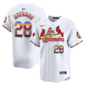 Men's St. Louis Cardinals Fiesta Cardenales Vapor Premier Limited Jersey - All Stitched - White, Nolan Arenado