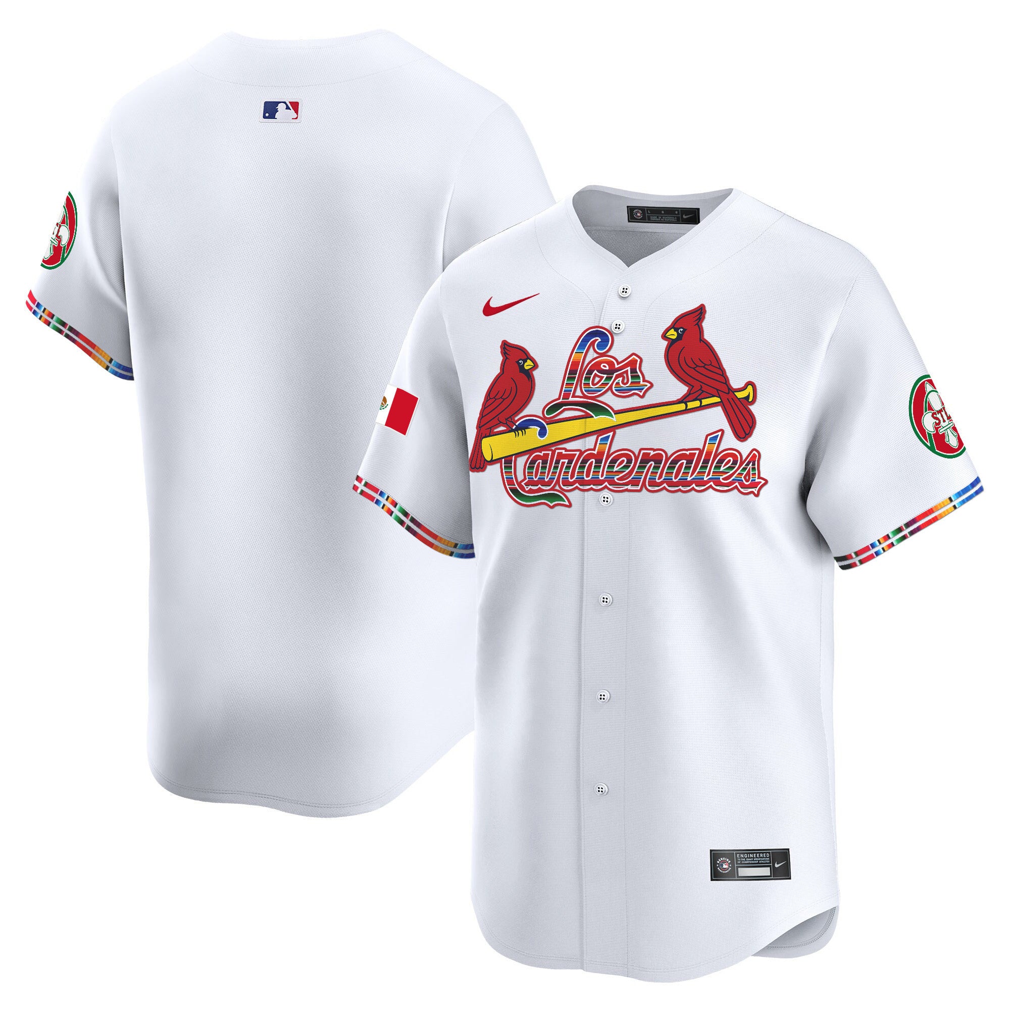 Men's St. Louis Cardinals Fiesta Cardenales Vapor Premier Limited Jersey - All Stitched - White, Team