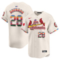 Men's St. Louis Cardinals Fiesta Cardenales Vapor Premier Limited Jersey - All Stitched - Cream, Nolan Arenado