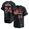 Men's St. Louis Cardinals Fiesta Cardenales Vapor Premier Limited Jersey - All Stitched - Black, Whitey Herzog