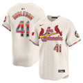 Men's St. Louis Cardinals Fiesta Cardenales Vapor Premier Limited Jersey - All Stitched - Cream, Alec Burleson