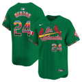 Men's St. Louis Cardinals Fiesta Cardenales Vapor Premier Limited Jersey - All Stitched - Green, Whitey Herzog