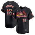 Men's St. Louis Cardinals Fiesta Cardenales Vapor Premier Limited Jersey - All Stitched - Black, Nolan Gorman