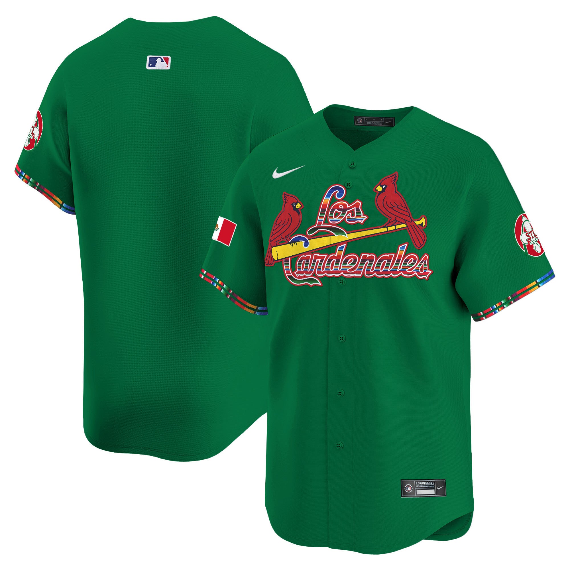 Men's St. Louis Cardinals Fiesta Cardenales Vapor Premier Limited Jersey - All Stitched - Green, Team