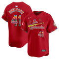 Men's St. Louis Cardinals Fiesta Cardenales Vapor Premier Limited Jersey - All Stitched - Red, Alec Burleson