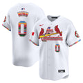 Men's St. Louis Cardinals Fiesta Cardenales Vapor Premier Limited Jersey - All Stitched - White, Masyn Winn