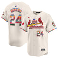 Men's St. Louis Cardinals Fiesta Cardenales Vapor Premier Limited Jersey - All Stitched - Cream, Whitey Herzog