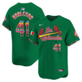 Men's St. Louis Cardinals Fiesta Cardenales Vapor Premier Limited Jersey - All Stitched - Green, Alec Burleson