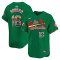 Men's St. Louis Cardinals Fiesta Cardenales Vapor Premier Limited Jersey - All Stitched - Green, Nolan Gorman