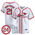 Men's St. Louis Cardinals Memorial Vapor Premier Limited Jersey - All Stitched - Cooperstown White, Lars Nootbaar