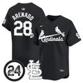 Men's St. Louis Cardinals Memorial Vapor Premier Limited Jersey - All Stitched - Black, Nolan Arenado