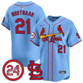 Men's St. Louis Cardinals Memorial Vapor Premier Limited Jersey - All Stitched - Blue, Lars Nootbaar