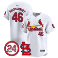 Men's St. Louis Cardinals Memorial Vapor Premier Limited Jersey - All Stitched - White, Paul Goldschmidt