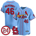 Men's St. Louis Cardinals Memorial Vapor Premier Limited Jersey - All Stitched - Blue, Paul Goldschmidt