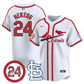 Men's St. Louis Cardinals Memorial Vapor Premier Limited Jersey - All Stitched - Cooperstown White, Whitey Herzog
