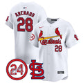 Men's St. Louis Cardinals Memorial Vapor Premier Limited Jersey - All Stitched - White, Nolan Arenado