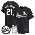 Men's St. Louis Cardinals Memorial Vapor Premier Limited Jersey - All Stitched - Black, Lars Nootbaar