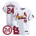 Men's St. Louis Cardinals Memorial Vapor Premier Limited Jersey - All Stitched - White, Whitey Herzog