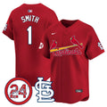 Men's St. Louis Cardinals Memorial Vapor Premier Limited Jersey - All Stitched - Red, Ozzie Smith