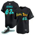Men's Tampa Bay Rays 'Graffiti Gulfside Edition' Vapor Premier Limited Jersey - All Stitched - Black, Jonathan Aranda