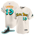 Men's Tampa Bay Rays 'Graffiti Gulfside Edition' Vapor Premier Limited Jersey - All Stitched - Cream, Junior Caminero