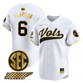 Men's Dodgers 2024 World Series Champions Mamba Vapor Premier Limited Jersey - All Stitched - Purple, Tommy Edman