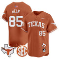 Men's Texas Longhorns 2024 Vapor Premier Baseball Jersey - All Stitched - Texas Orange, Gunnar Helm